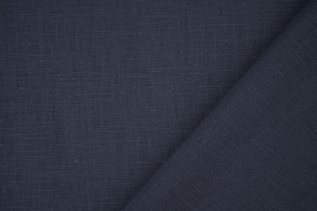 Gewaschenes Leinen Indigo Blau