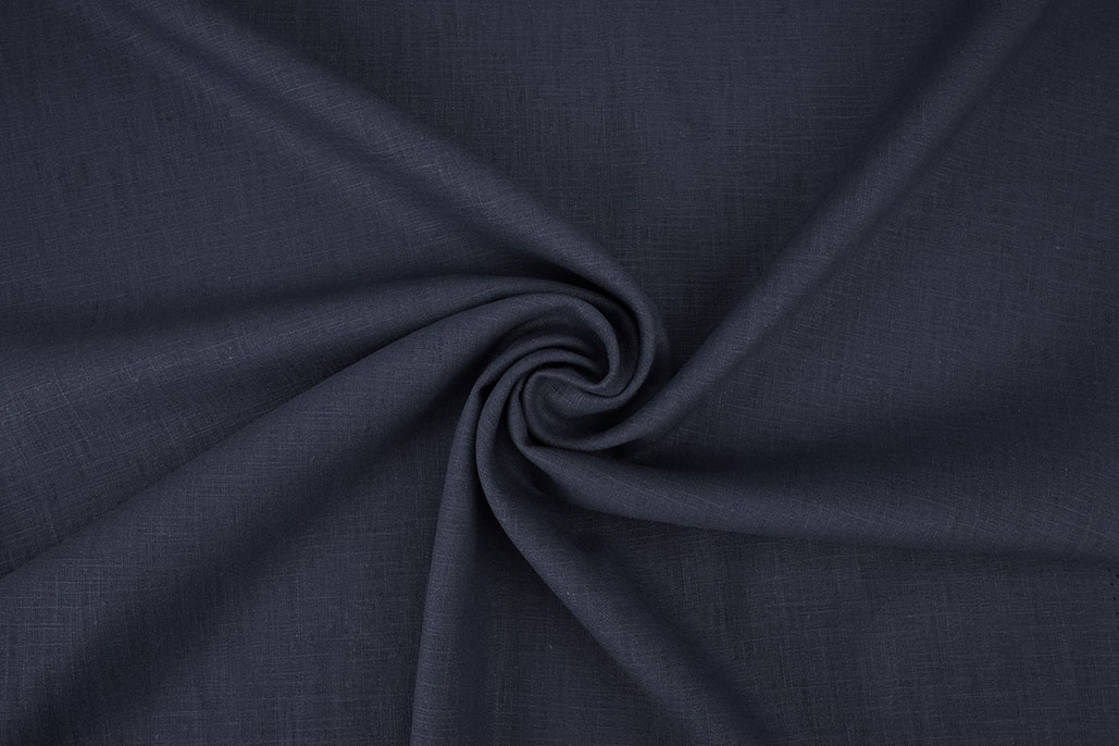 Gewassen Linnen Indigo Blauw