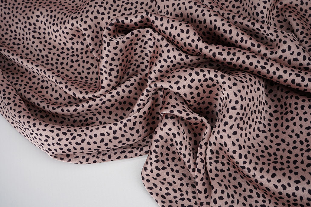 Stretch Satin Bedruckt Leopard Bo Rosa