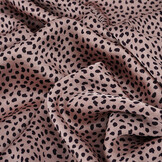 Stretch Satin Printed Leopard Bo Pink
