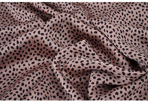 Stretch Satin Printed Leopard Bo Pink