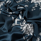 Stretch Satin Printed Flowers Sabrina