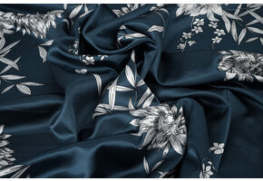 Stretch Satin Bedruckt Blumen Sabrina