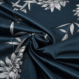 Stretch Satin Printed Flowers Sabrina