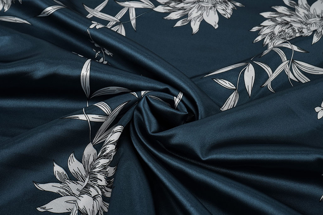 Stretch Satin Bedruckt Blumen Sabrina