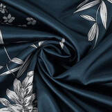 Stretch Satin Printed Flowers Sabrina