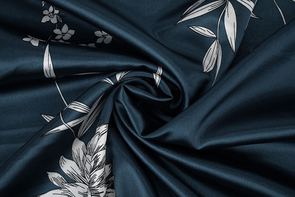 Stretch Satin Bedruckt Blumen Sabrina