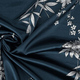 Stretch Satin Printed Flowers Sabrina