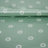 Stretch Satin Printed Pauline Green