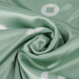 Stretch Satin Printed Pauline Green