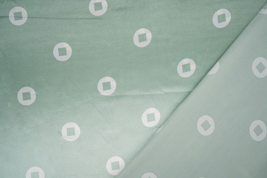 Stretch Satijn Bedrukt Pauline Groen