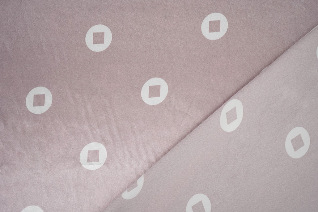 Stretch Satin Bedruckt Pauline Puderrosa