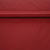 Stretch Satin Printed  Dots Red Black