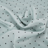Stretch Satin Bedruckt Punkte Helles Alt-Mintgrün