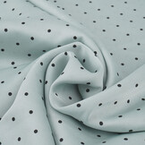 Stretch Satin Bedruckt Punkte Helles Alt-Mintgrün