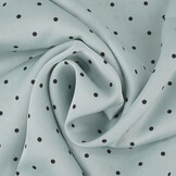 Stretch Satin Bedruckt Punkte Helles Alt-Mintgrün