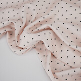 Stretch Satin Bedruckt Punkte Hellrosa