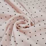 Stretch Satin Bedruckt Punkte Hellrosa