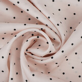 Stretch Satin Bedruckt Punkte Hellrosa