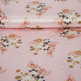 Stretch Satin Printed Flowers Leslie