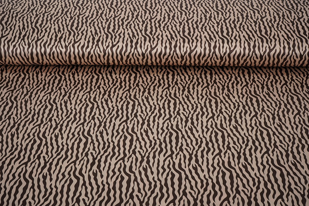 Stretch Satin Printed Zebra Bibi