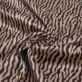 Stretch Satin Printed  Zebra Bibi