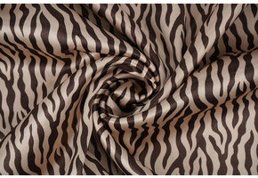 Stretch Satin Bedruckt Zebra Bibi