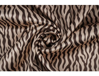 Stretch Satin Bedruckt Zebra Bibi