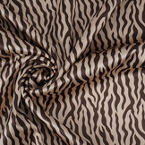 Stretch Satijn Bedrukt  Zebra Bibi