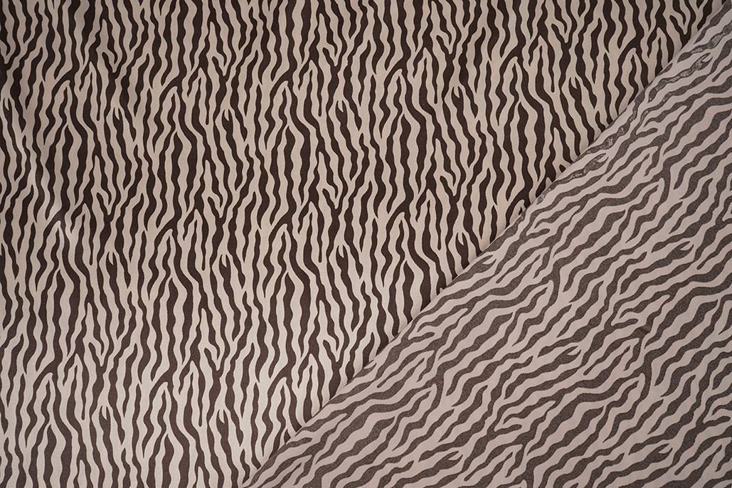 Stretch Satin Printed Zebra Bibi