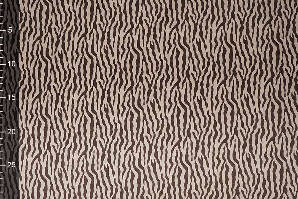 Stretch Satin Printed Zebra Bibi