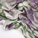 Stretch Satin Printed Flowers Els