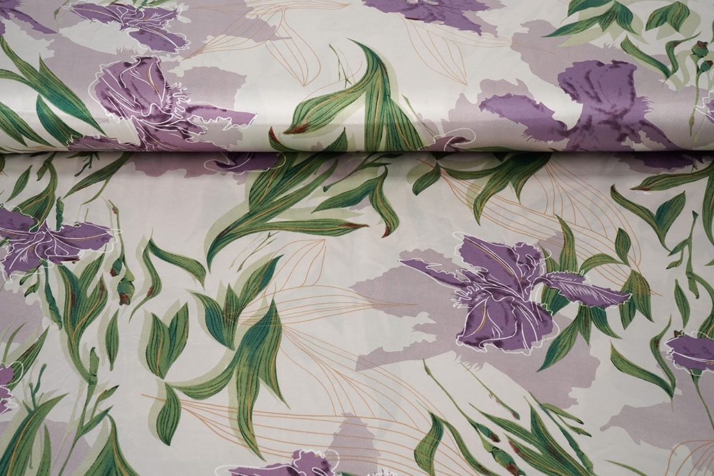Stretch Satin Bedruckt Blumen Els