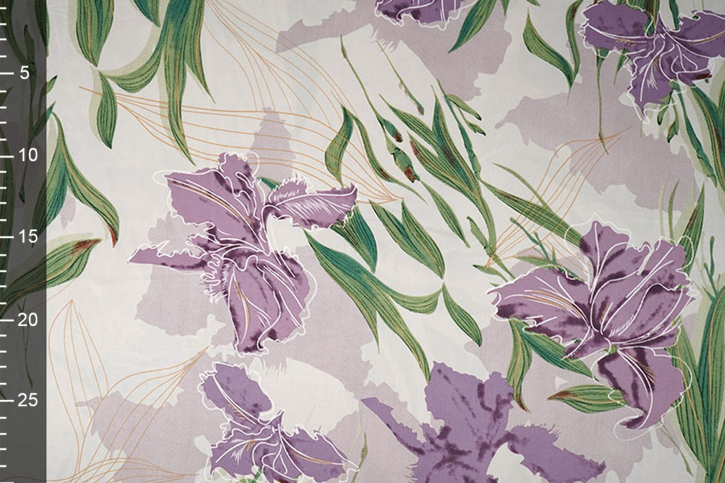 Stretch Satin Bedruckt Blumen Els