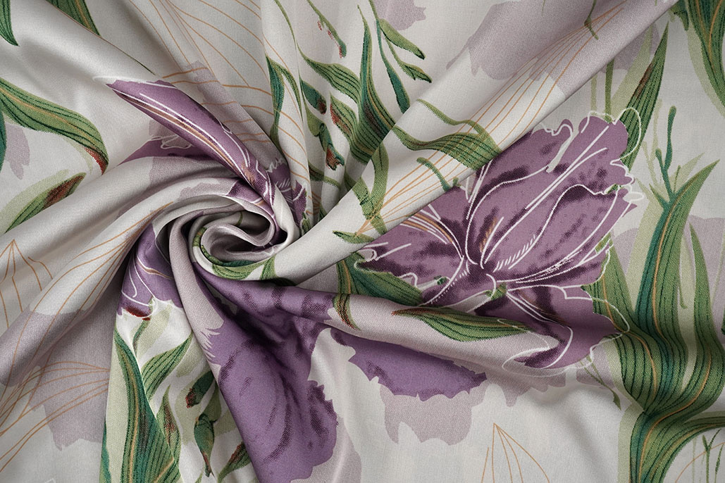 Stretch Satin Bedruckt Blumen Els