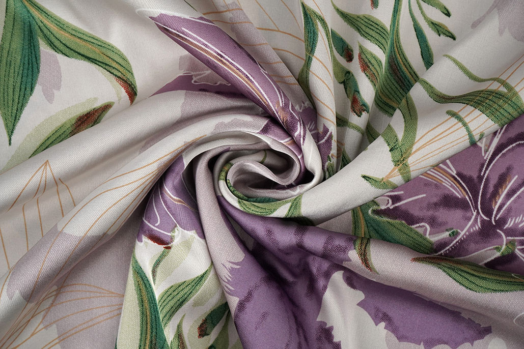 Stretch Satin Bedruckt Blumen Els