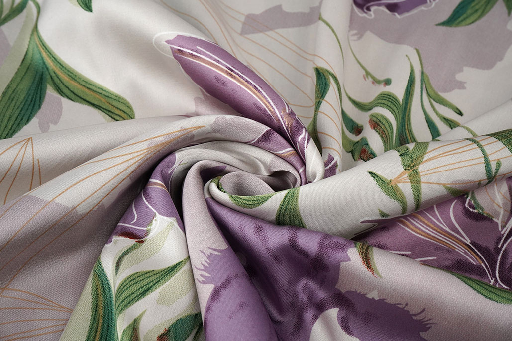 Stretch Satin Bedruckt Blumen Els