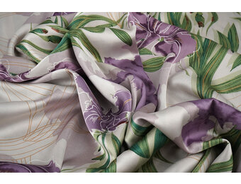 Stretch Satin Bedruckt Blumen Els