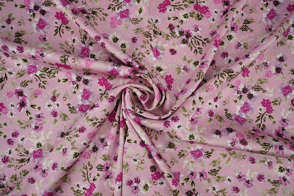 Stretch Satin Bedruckt Blumen Florine