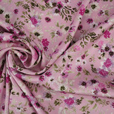 Stretch Satin Printed Flowers Florine
