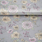 Stretch Satin Printed Flowers Yvonne
