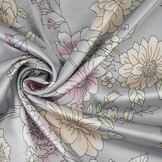 Stretch Satin Printed Flowers Yvonne
