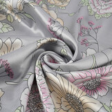 Stretch Satin Printed Flowers Yvonne