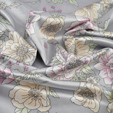 Stretch Satin Printed Flowers Yvonne