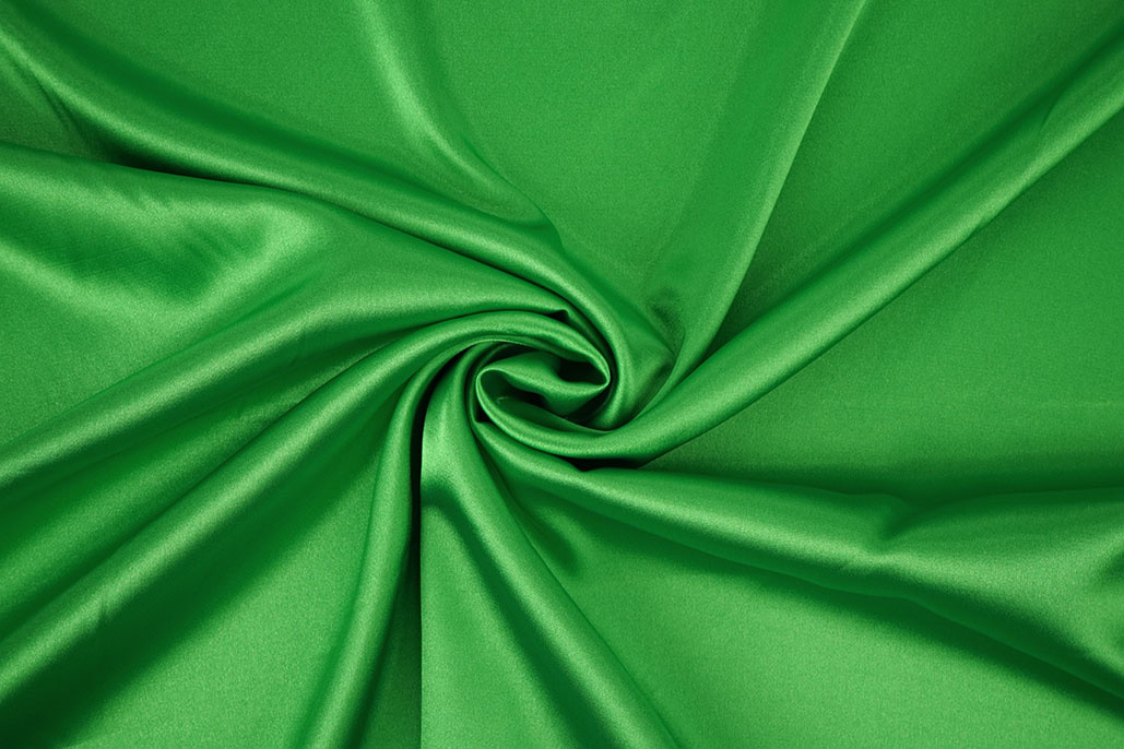 Stretch Satin Poison Green
