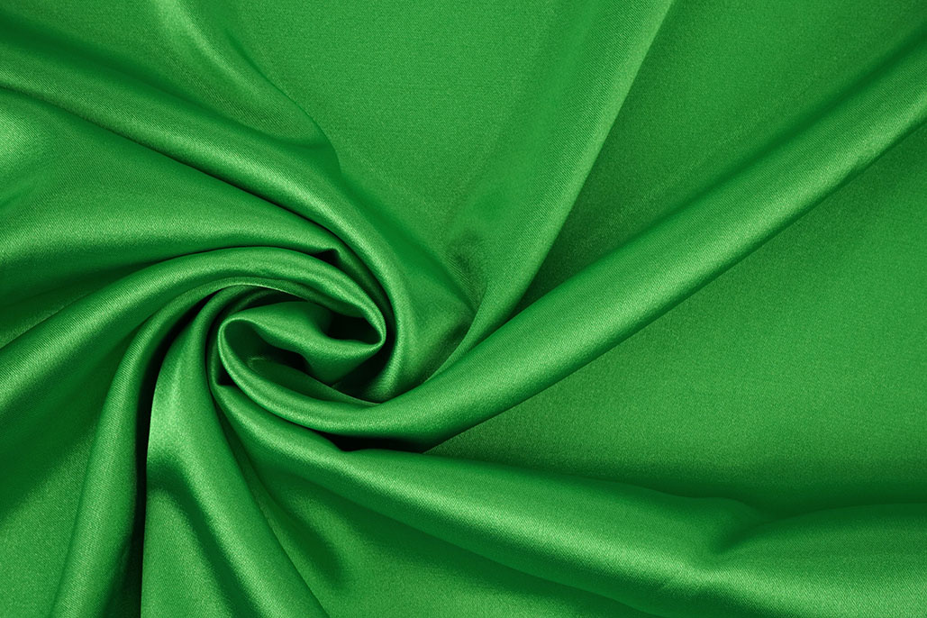 Stretch Satin Poison Green