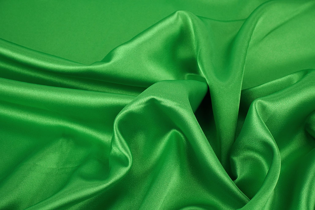 Stretch Satin Poison Green