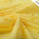 Broderie Katoen Matunda Geel