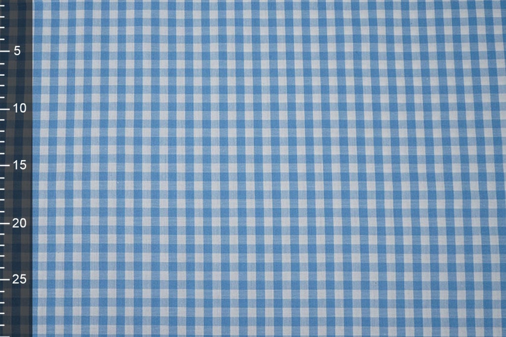 Gingham Check 8 mm Light Blue
