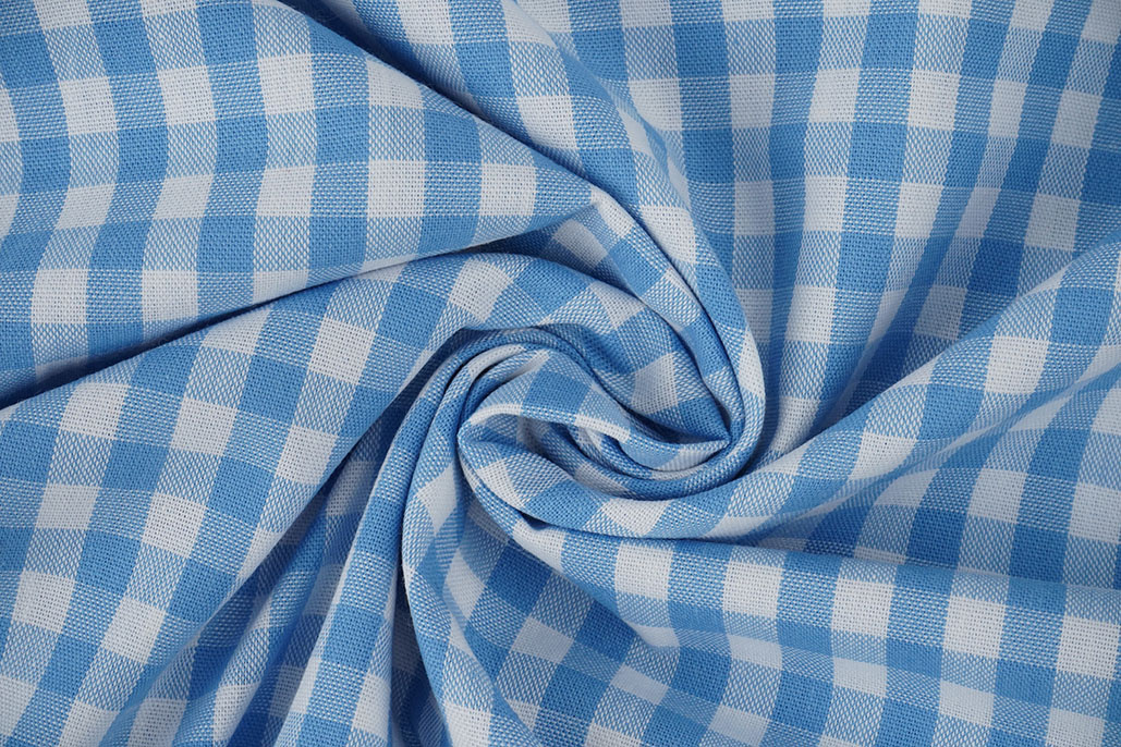 Gingham Check 8 mm Light Blue
